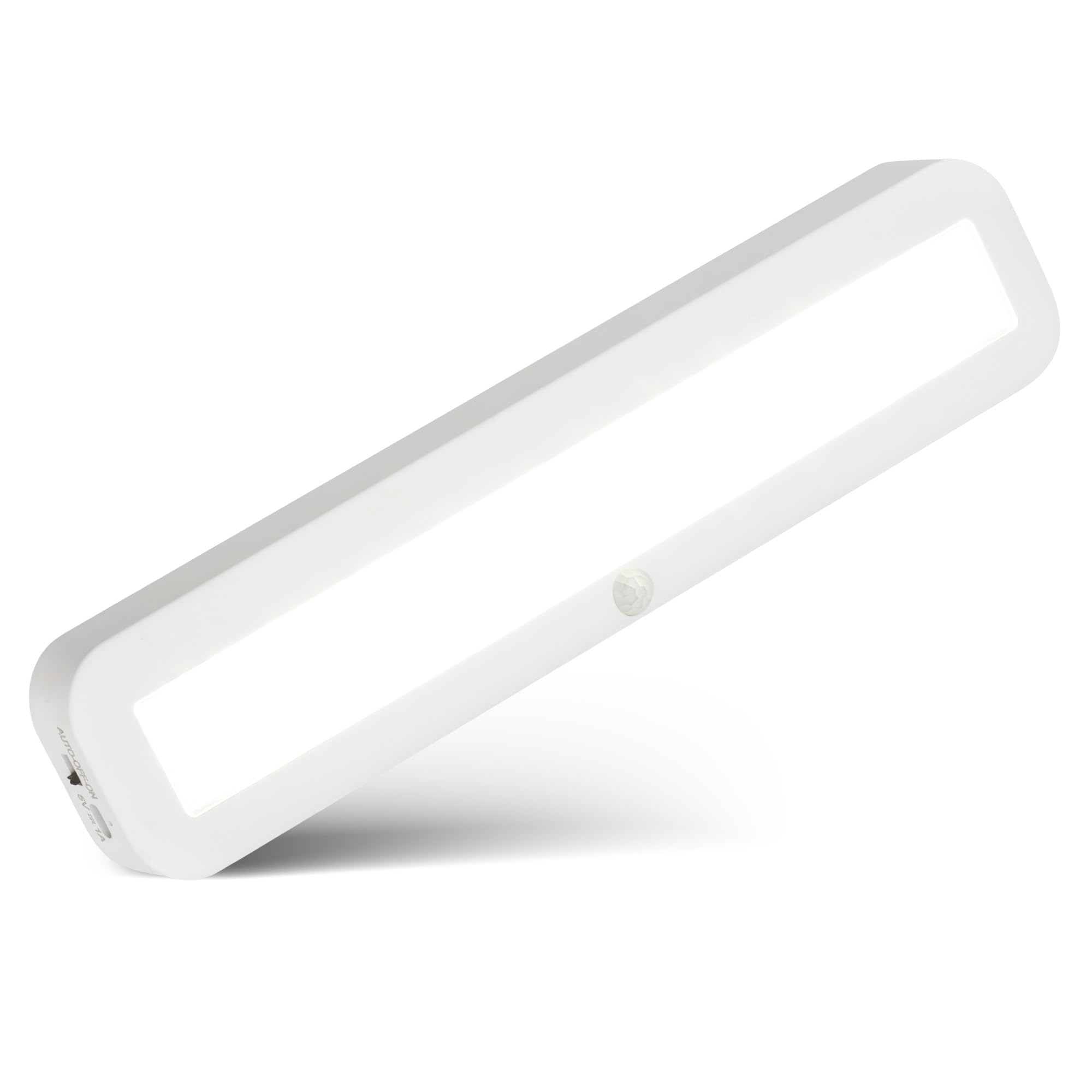 BRILONER - Battery Under Cabinet Light with Motion Sensor, Rechargeable, Neutral-White, Adhesive Mounting, Kitchen Under Cabinet Lighting, LED Lights for Cupboard, 30.5 x 6.5 x 2 cm, White
