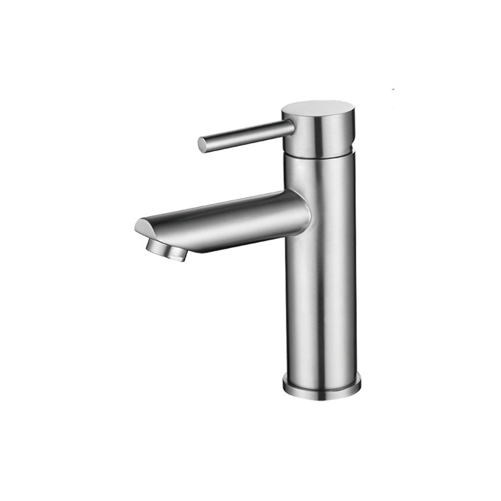 Robinet mitigeur en acier inoxydable pour lavabo monotrou de salle de bains