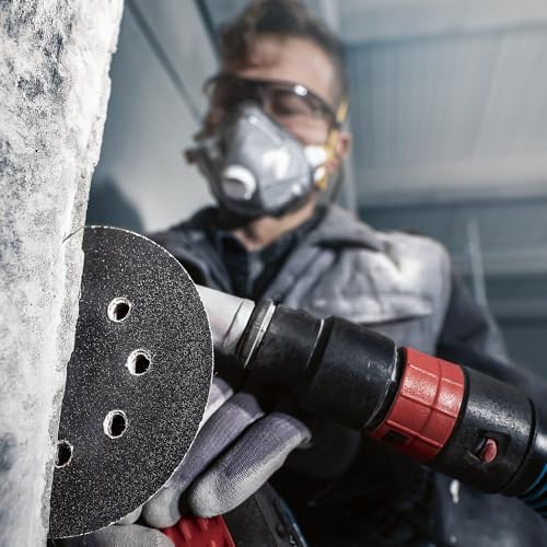 Bosch 5x PRO Plastic and Hard Stone F355 Schleifscheibe (für Beton, Harter Stein, Ø mm, Körnung 400, Professional Zubehör Exzenterschleifer) (Packung mit 2)
