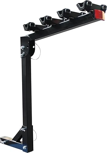 MaxxHaul 50913 Soporte de enganche para 4 bicicletas, color negro para coches, camiones, minivans de SUV
