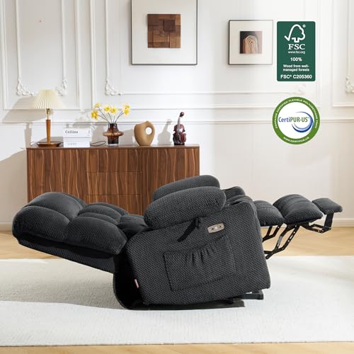 Image of MCombo Dual Motor Power Lift Recliner Chair for Elderly, Massage Heat 7890