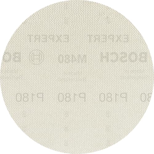 Bosch Expert M480 - Lote de 5 redes de lija (para paneles de yeso, madera dura, diámetro de 225 mm, grano 180, accesorio profesional para lijadora de paneles de yeso)