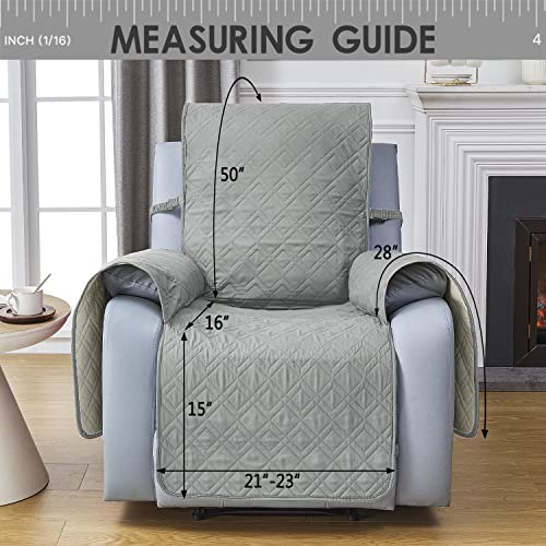 Rbsc Home Small Recliner Chair Covers 23 Inch Grey Waterproof Recliner Covers Lazy Boy Slipcover Chair Covers For Pets Baby Dogs Cats And Kids Washable #TOP1