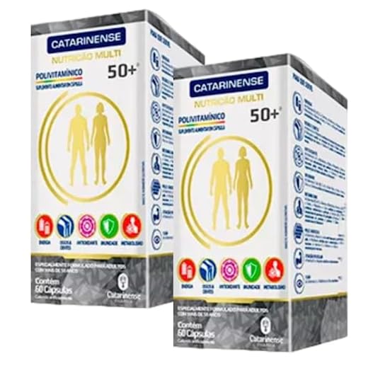 Polivitamínico A-Z 50+ Sênior - 2 unidades de 60 Cápsulas - Catarinense