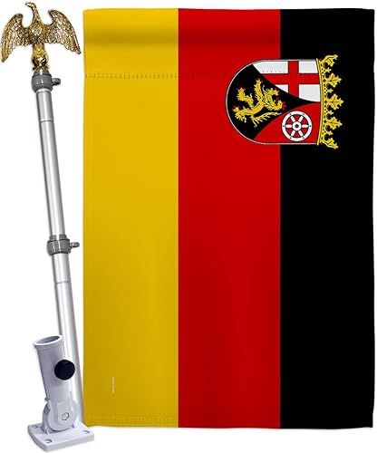 Miniatura 6 de Rhineland Palatinate Garden House Flags Set Regional Germany States Central Europe Territory Old History Country Particular Area Small Decorative