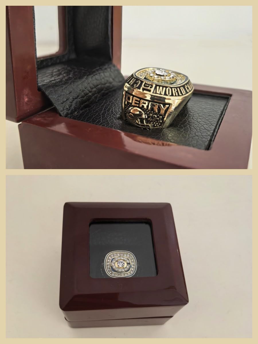 CLASSIC SERIES 1985 CHAMPIONSHIP RING Bear # Rarity Luxury Commemorative Sports Fan Detail Gift - Glory Collect Various Festivals Occasions with Sandalwood Box
