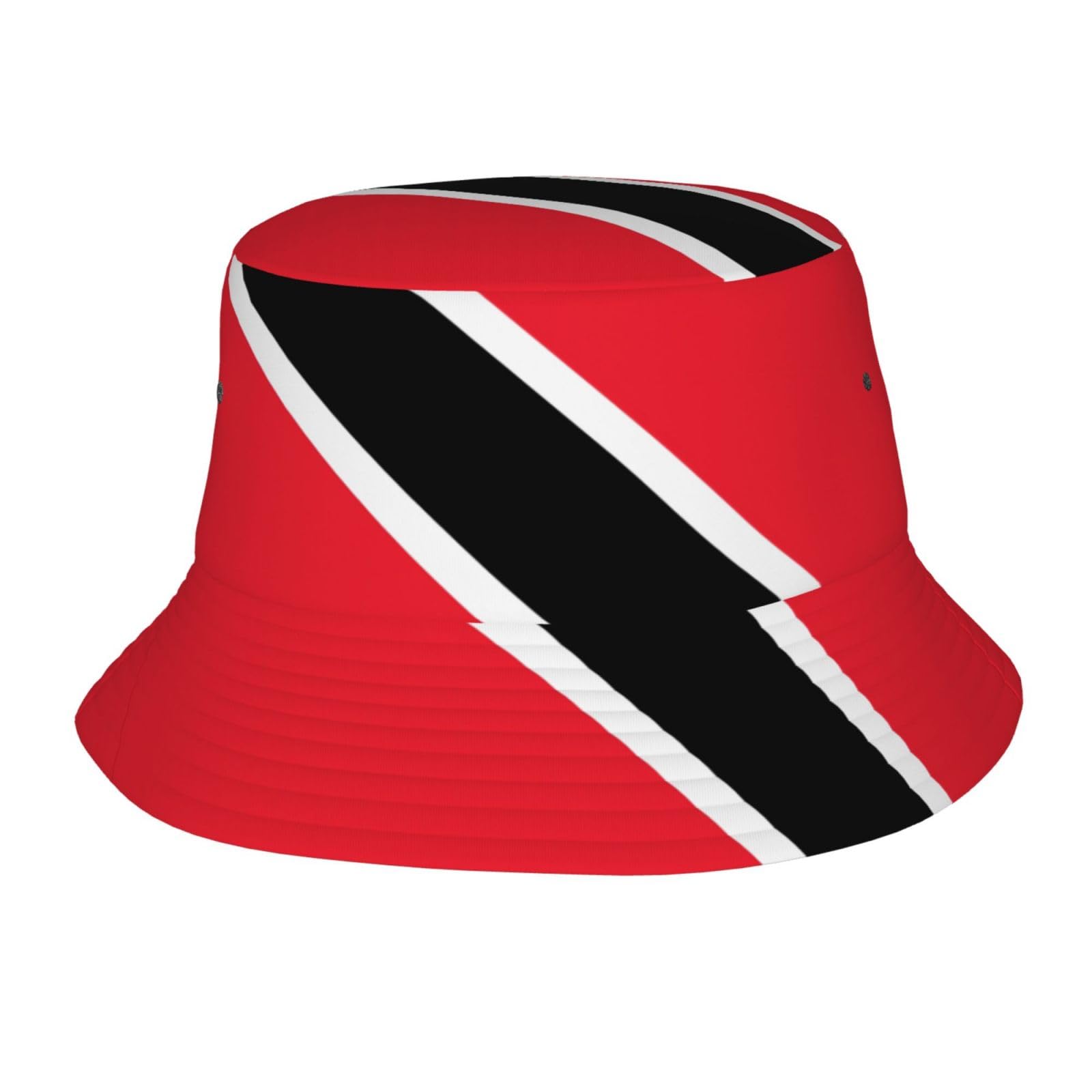 GGsdaf Flag of Trinidad and Tobago Bucket Hat Suitable for Outdoor Activities and Casual Summer Beach Hat Black
