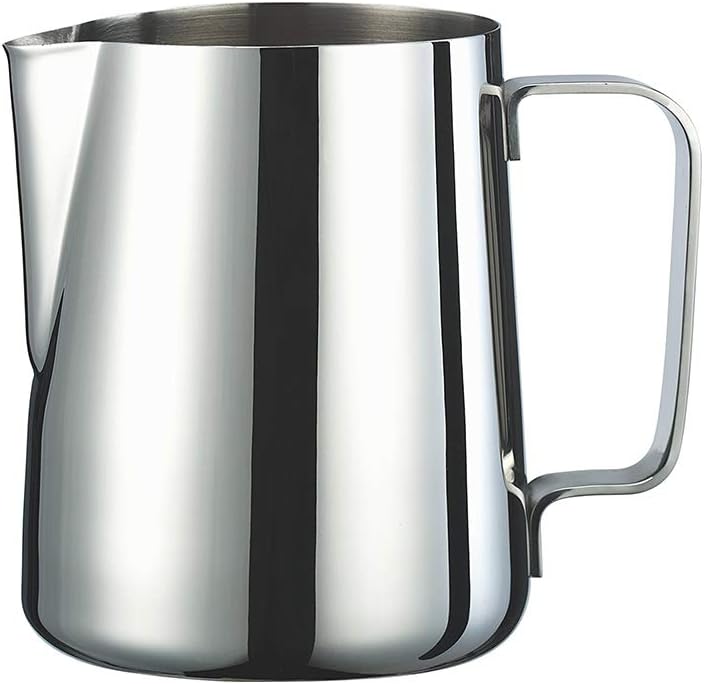 Milk Frothing Pitcher 12 oz, 350 ml Stainless Steel Coffee Tools Cup with Measurement Inside