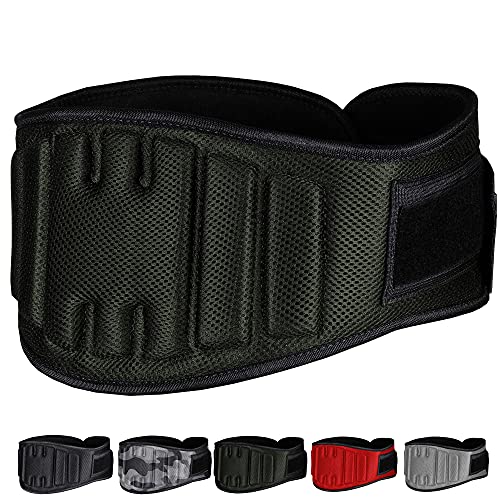IBRO 7" Premium Ultralight AirMesh Weight Lifting Belt | 7 Inch Wide Contoured Padded Back, Quick Auto Lock Metal Heavy Duty Buckle | for Bodybuilding Gym Powerlifting