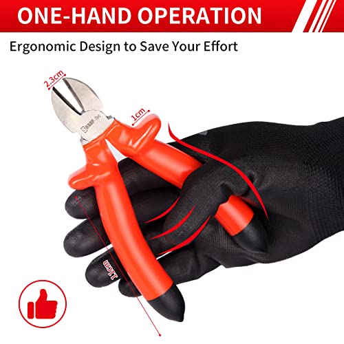 Sharp-tec 1000V Wire Cutters, 160mm Side Cutters Electrical with Anti-Slip Handle - Image 4