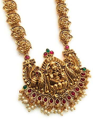 Image of Sasitrends Classic Matte Gold Plated Necklace Set