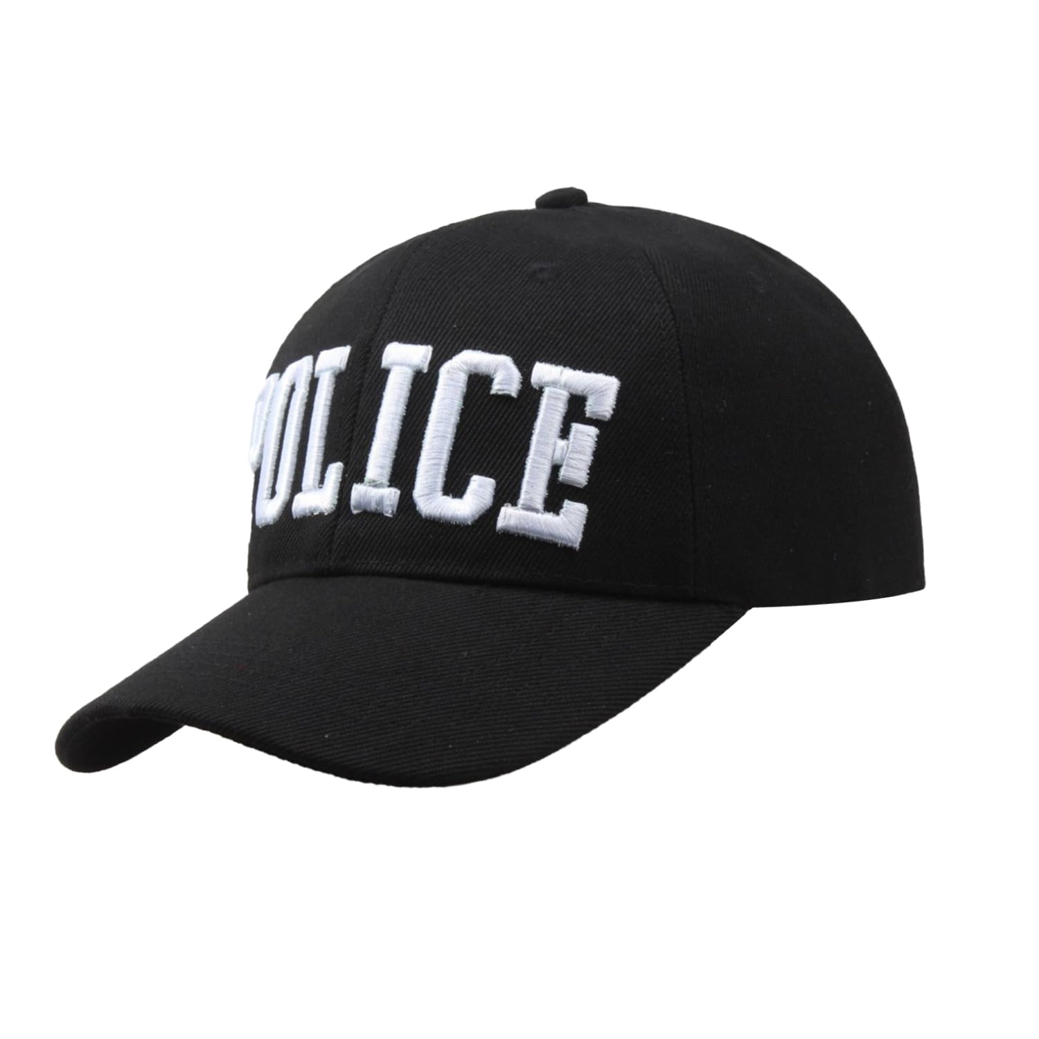 JUFYVO Police Cap Adjustable Police Baseball Hat Black Cap Role Play Cosplay Party Hats Halloween Fancy Dress Costume Accessory for Unisex Adult