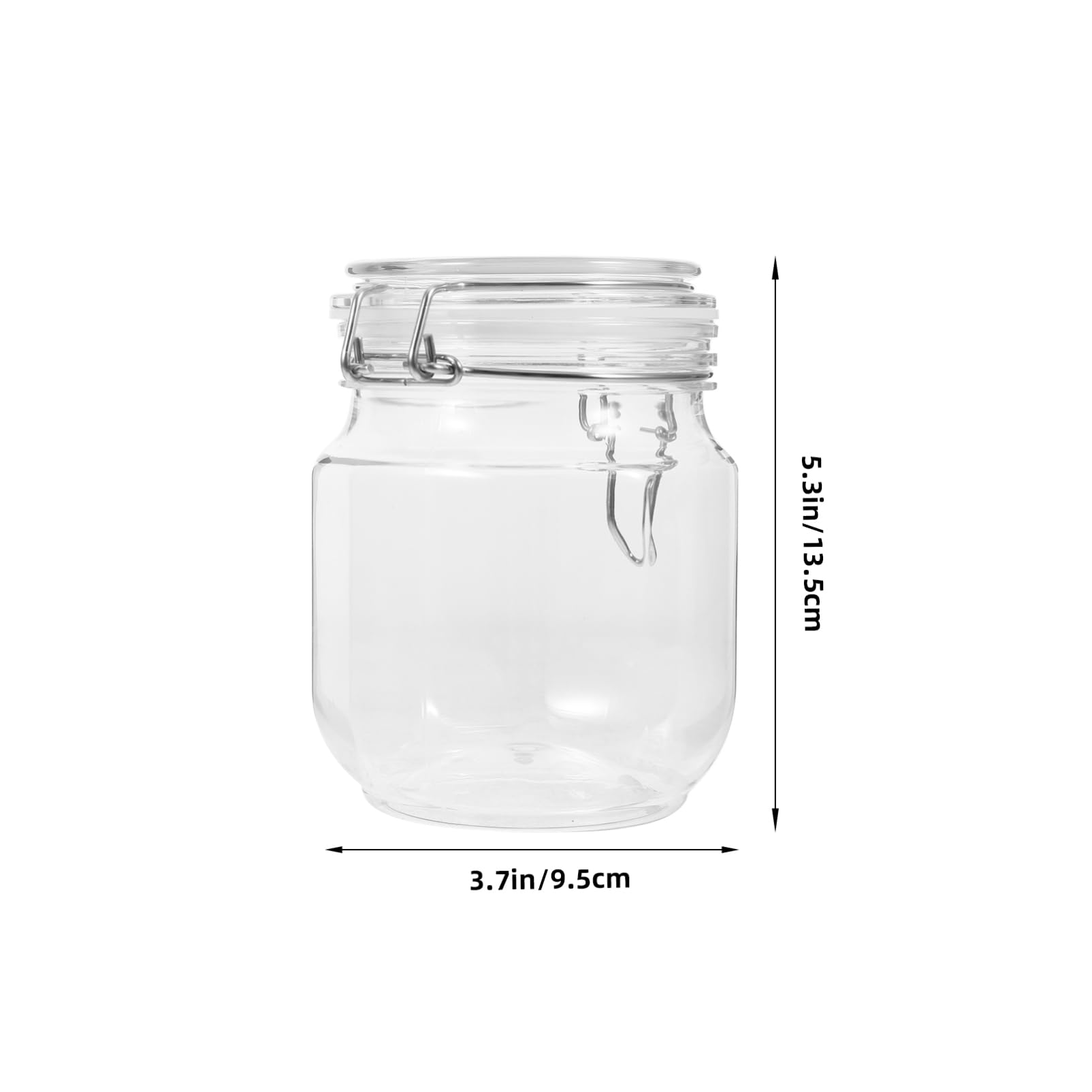 BEBEMOKO Transparent Lidded Honey Container Airtight Food Storage Jar for Honey Syrups and Dry Foods Lightweight and Compact Design for Easy Outdoor Use