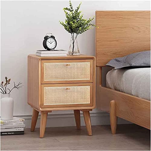 HJYBFA Mesita de Noche, Mueble de Almacenamiento pequeño para Dormitorio japonés (Color: Dorado, tamaño 40 x 35 x 54 cm), decoración