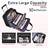 Ytonet Rolling Laptop Bag Women, Rolling Briefcase for Women, 17.3 Inch Laptop Bag with Wheels Rolling Computer Bag Laptop Case for Work Travel College Business Wife Mom Teacher, Black