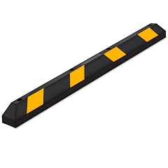 Guardian Parking Stop Rubber Stopper and Curb with Mounting Holes 6 Ft Black Yellow - Highly Visible Accessory