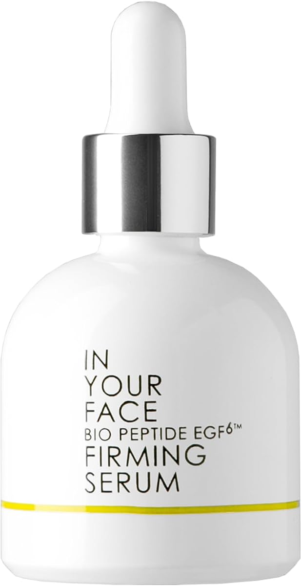 In Your Face Bio Peptide EGF6™ Suero reafirmante – Suero de péptidos antienvejecimiento y antiarrugas para el rostro con bioplacenta, péptidos de cobre y EGF – 1 oz