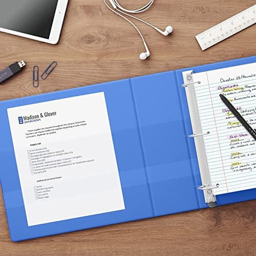 Staples 82683 Heavy Duty 1 1/2-Inch 3-Ring View Binder Periwinkle (24678) #TOP4