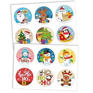 Dekora - 12 Mini Discos Comestibles de Navidad para Cupcakes, Muffins o Galletas - 5,8 cm