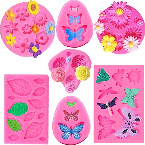 Firetreesilverflower Silicone Mould For Flower And Butterfly Candy - For Cake Decoration,Chocolate Fudge, Polymer Clay, Soap, Confectionery Projects. #TOP29
