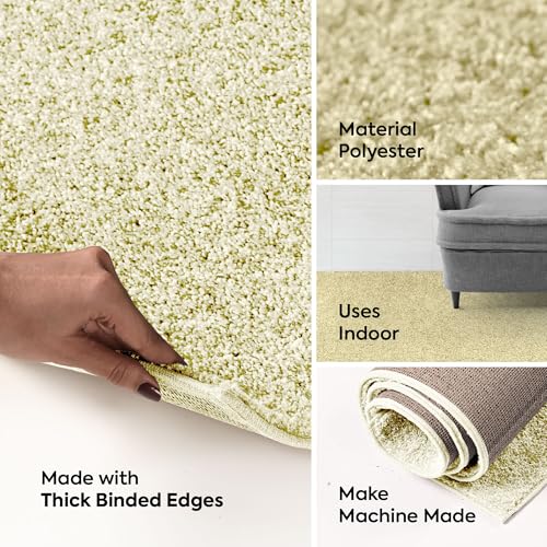 Bright House Solid Color Area Rugs Forest Green - 4' x 6' Rectangle, Indoor, Stain & Fade Resistant, Perfect for Living Room, Bedroom, Dining Room, Entryway, Doorway, Pet & Kids Friendly Rug, Wedding by Bright House - Image 4
