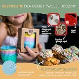 Backefix Premium Silicone - 7,5 x 4 cm - Rozmiar XXL - Wielokrotnego uzytku - Bez BPA - Powoka nieprzywierajaca - Pastelowe wielokolorowe - 24 sztuki Formy do muffinek
