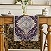 Artoid Mode Boho Bohemia Style Purple Table Runner, Country Rustic Farmhouse Magical Mardi Gras Kitchen Dining Table Decoration for Home Party Decor 13x72 Inch