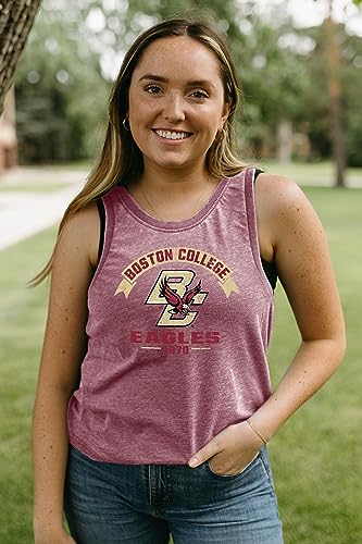Boston College Eagles NCAA Officially Licensed Women's Tank Top Burnout Vintage Scholar, Small