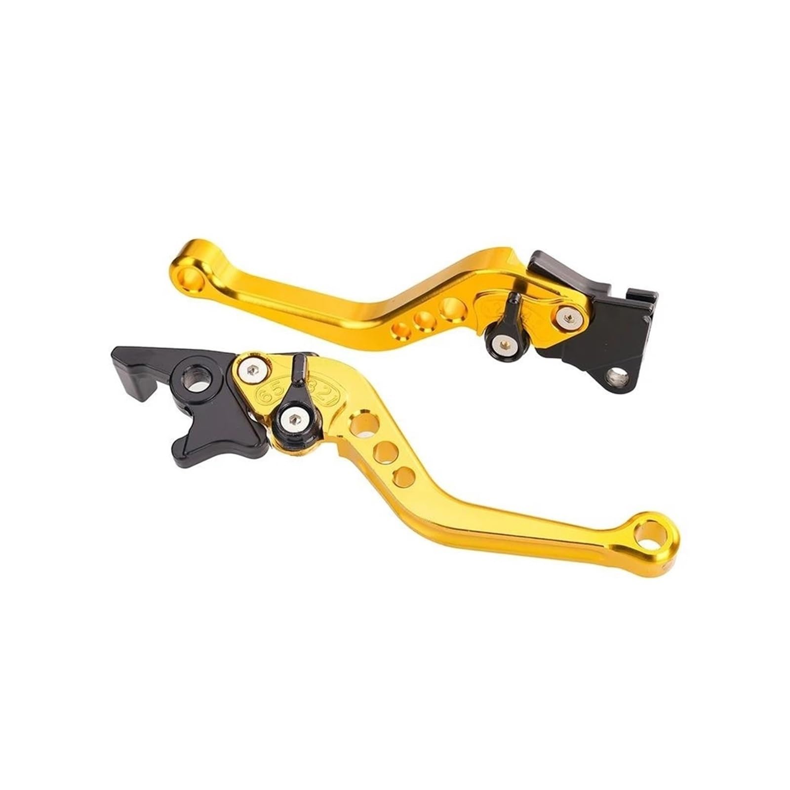Handlebar Clutch Brake Universal Motorcycle Adjustable Clutch Brake Handle Alloy CNC Dual Disc Lever Pull Rod Drum Horn Accessories Adjustable Clutch Leve(A)