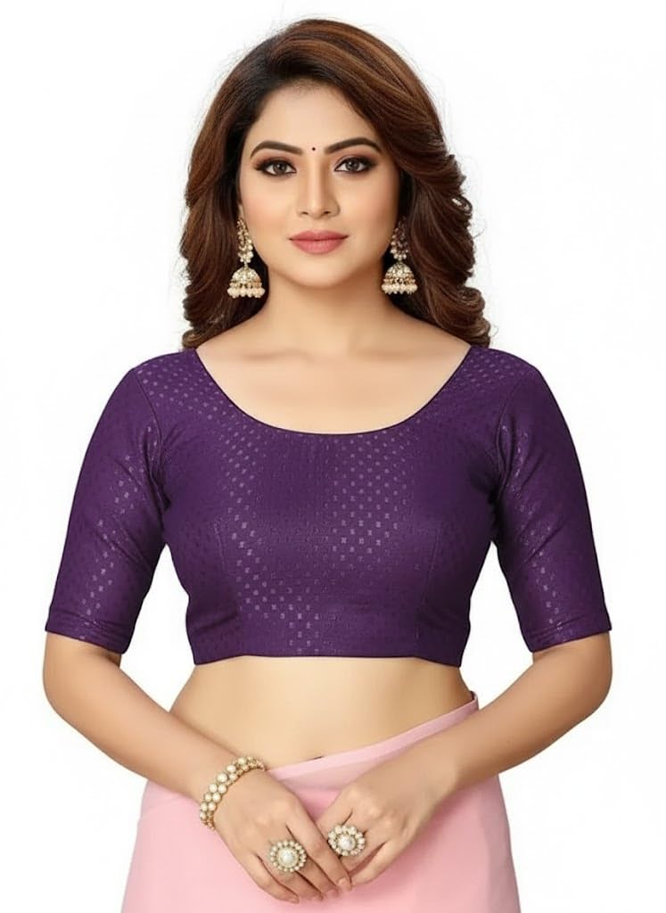 Printed Stretchable Ready to Wear Blouse for Women-image-17