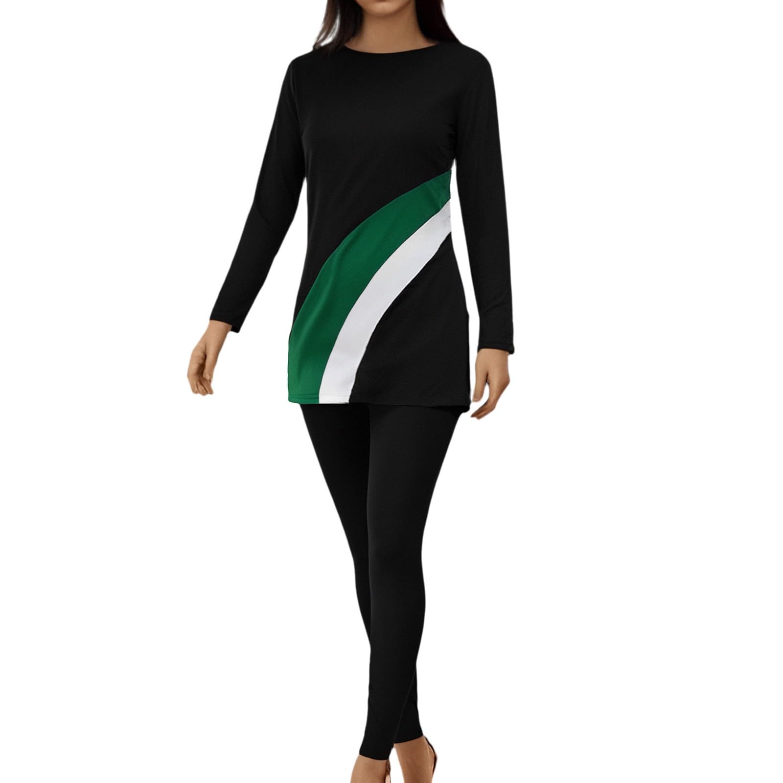 2025 Muslim Women Oversized Swimsuit Conservative Swimsuit Long Sleeve Trousers Swim Cap Three Piece Guard Women with Shorts
