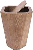VUIKLCty Papelera de Madera for Exteriores Papelera for Exteriores con Tapa...