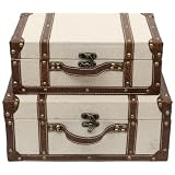 SwallowLiving Decorative Vintage Suitcase Set of...