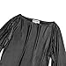 PESION Womens Sexy Metallic Shiny Tops Balloon Long Sleeve Shirts Blouse Clubwear, Metallic Black, Medium