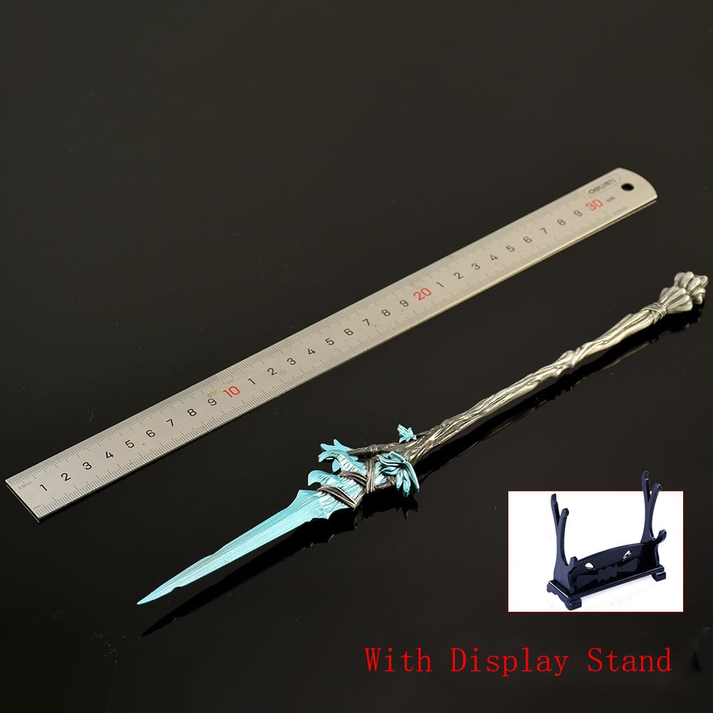 Maquetas de Videojuegos, Coleccionables de Metal 30 cm (11,8 Pulgadas) con Soporte exhibición. Decoración Escritorio temática for Gamers