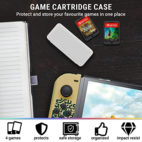 Kit de acesorios Orzly para Nintendo Switch Acesorios Oled Paquete esencial Estuche y protector de pantalla Funda Comfort Grip Cable cargador para auriculares Soporte para juegos y más - Edición OLED - imagen 5