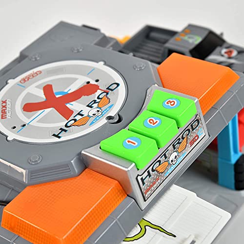 Hot Rod Garage - Lights And Sounds Toy Set For Kids | Working Intercom With Open And Close Parking Garage And Vehicle Lift | Playset Includes Pick Up Truck And Sports Car With Friction Motor #TOP4