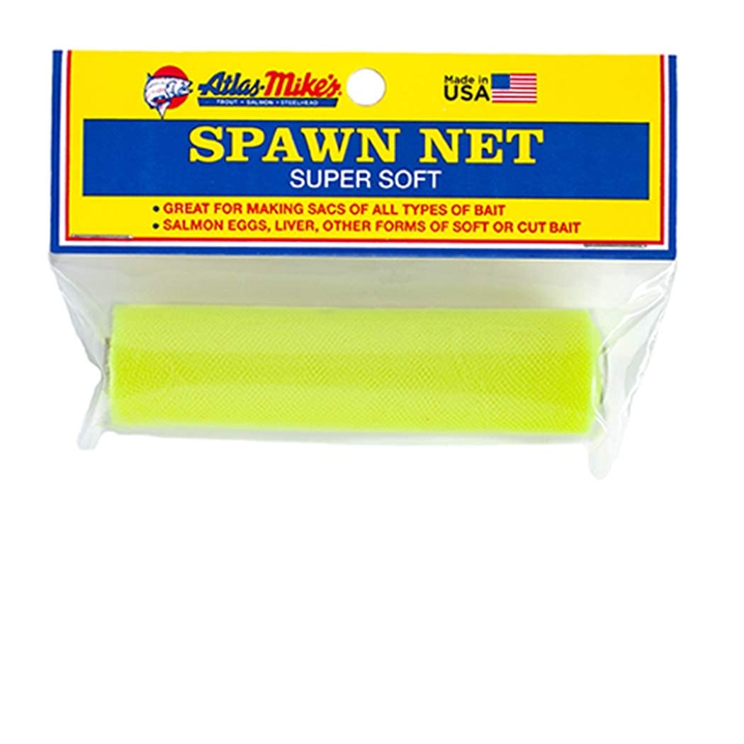 Atlas Mike's Super Soft Spawn Net - Premium Fishing Bait Holder for Salmon Eggs, Liver, Cut Bait, Roe Sacks - Durable Nylon Mesh, Easy-Tie Design, USA-Made Quality - 3