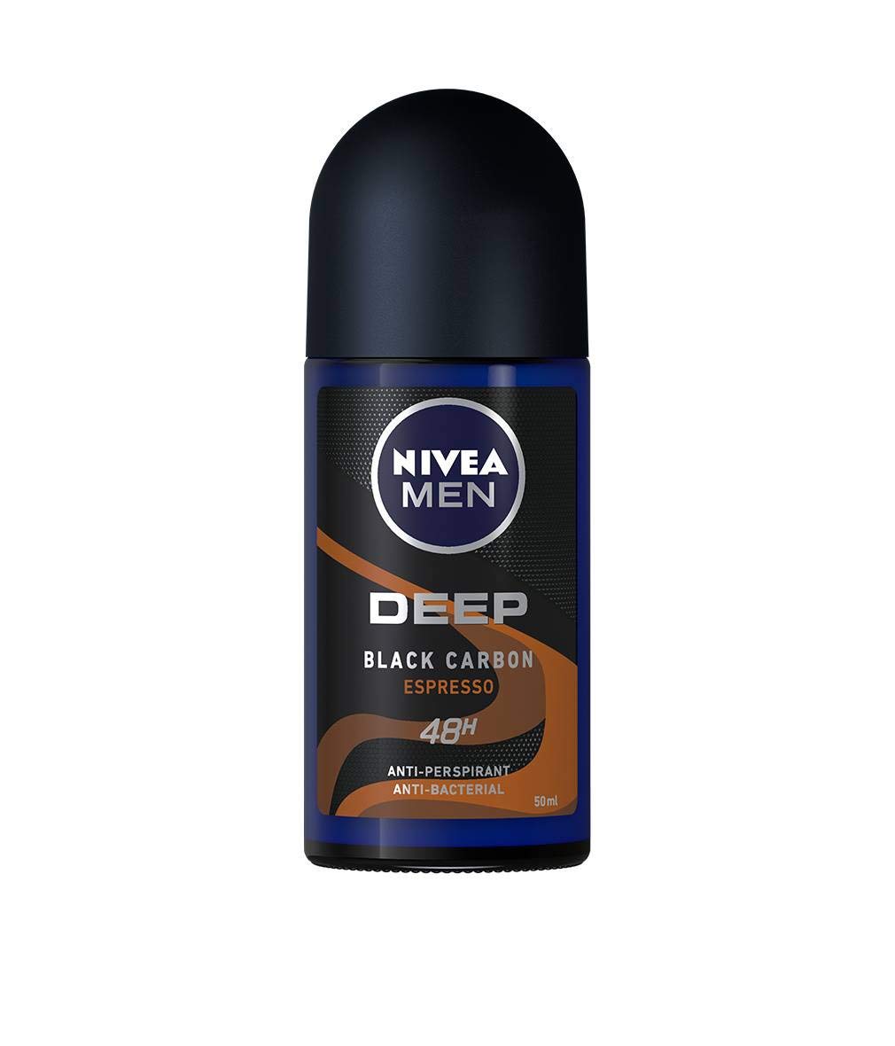Nivea Roll On Men 50 ml Deep Espresso (Pack of 3), 50 ml (Pack of 3)