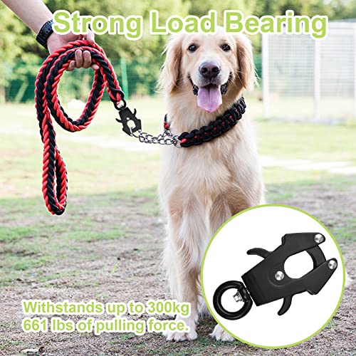 Ufurmate Frosch-Clip für Hundeleine, Weltraum-Aluminium-Verriegelung, schnelllösende Schnalle, rostbeständig, Hundeleinenschließe, 360 Grad drehbarer Clip um das Hundehalsband zu verbinden