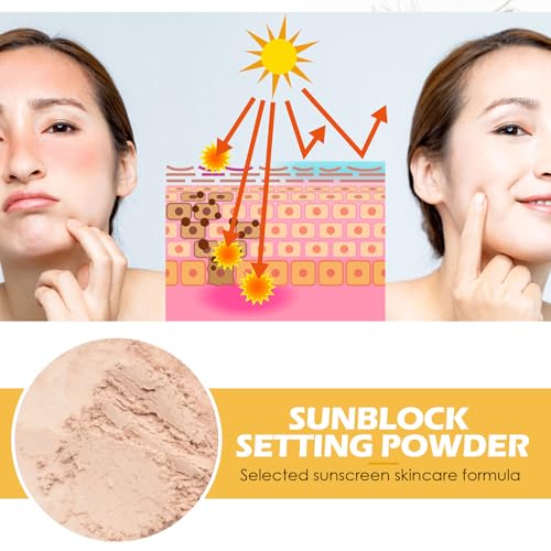 Mrettick Protector Solar Mineral en Polvo SPF 50 PA++ para Cara, Control de Aceite, Acabado Mate Natural, Duradero, Ligero, Transpirable, Translúcido para Toda la Piel - imagen 3