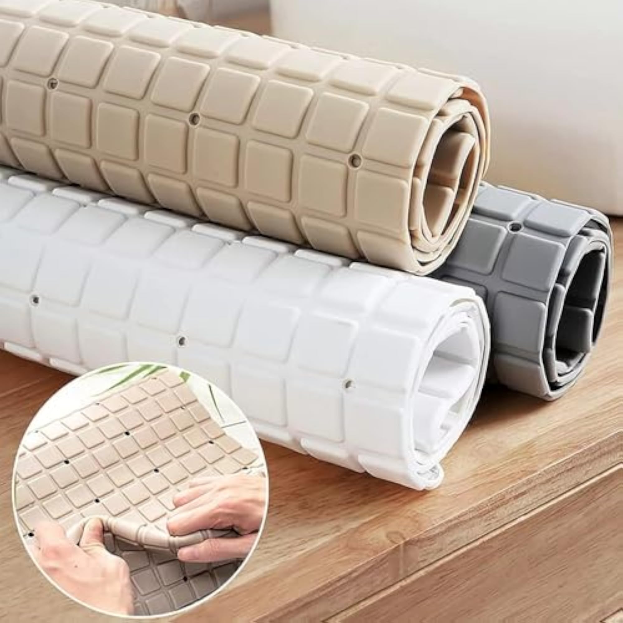 Non-Slip Bathroom Shower Mat, Bath Tub Mat with Suction Cups
