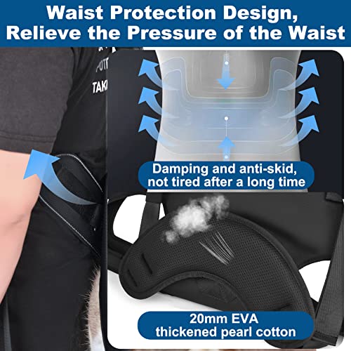 Wakytu Hundetasche für Kleine Hunde Notfallrucksack, Hundetragetasche für Behindert, Gelenkverletzungen, Ältere Hunde Treppen rauf und runter, Autos Hundetragetuch (33-66 LBS)