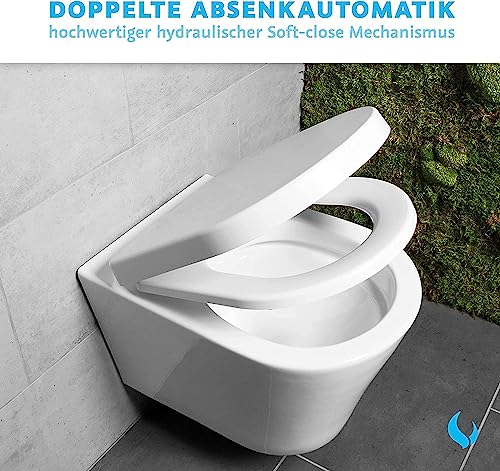 Siège de toilette avec fixation supérieure charnière réglable