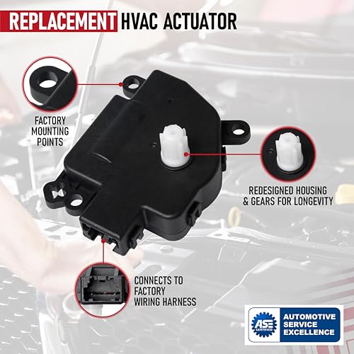 Image of HVAC Air Blend Door Actuator Replacement by AA Ignition - Compatible with Dodge, Jeep, Kenworth, Peterbilt - 2011-2013 Durango, Grand Cherokee, T680, 579 - Replaces 604-045, 68079488AA, 68079488AB