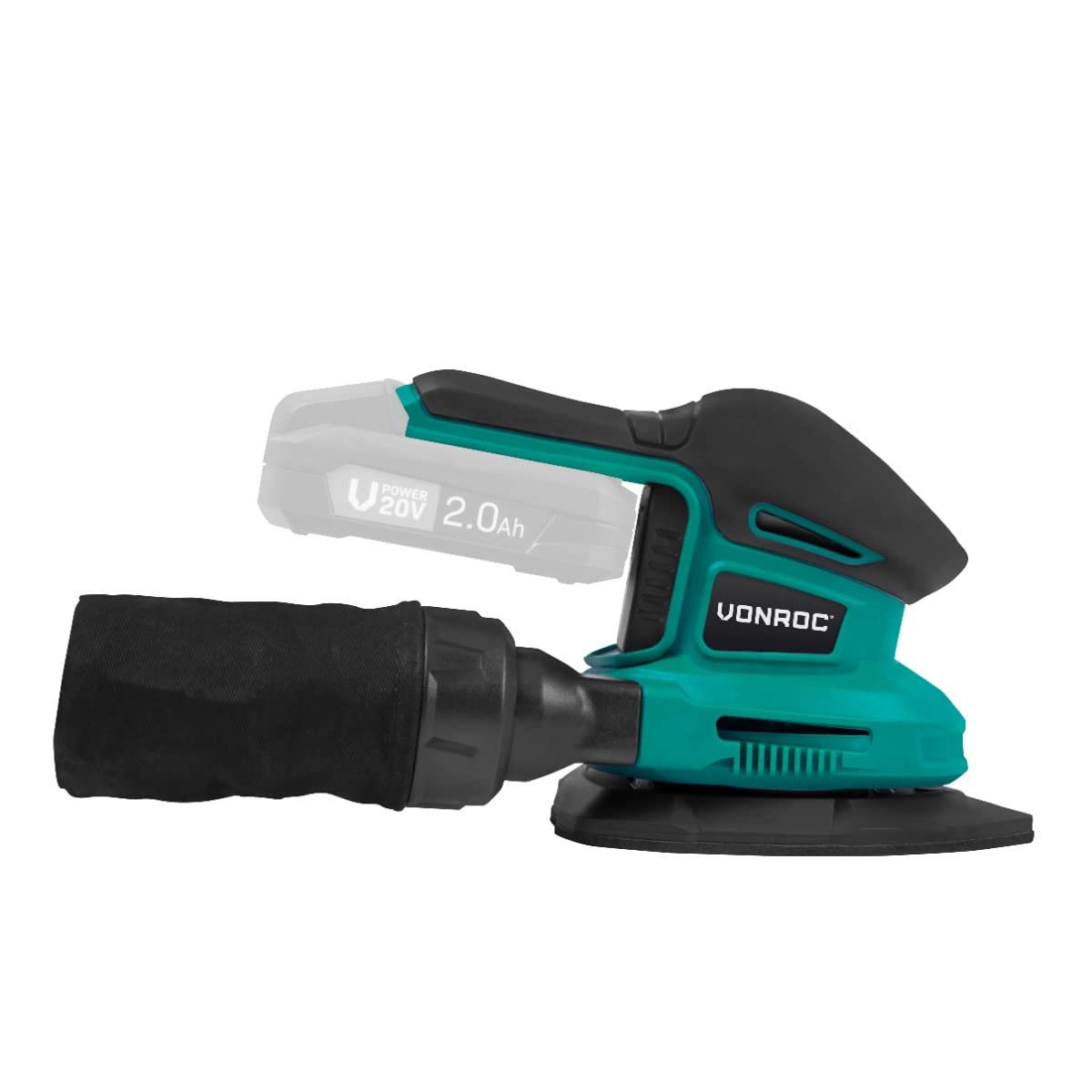 Ponceuse Orbitale Sans Fil 20v - 125mm -12 Feuilles Abrasives, Sac De Récupération De Poussière - 2 Batteries 2.0