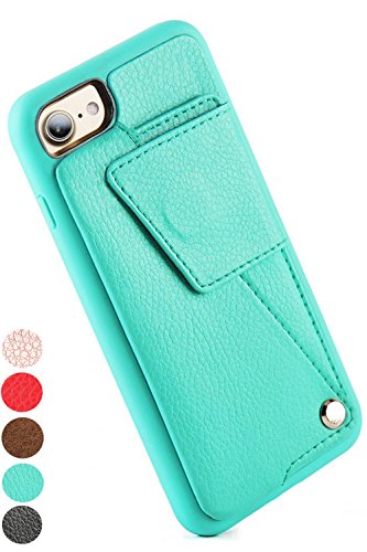 ZVEdeng SE2 Wallet Case, 8 Wallet Case, 7 Wallet Case with Credit Card Slot Holder Rotational Magnetic Flip Case Protective Cover for SE2/7/8 4.7 inch-Mint Green