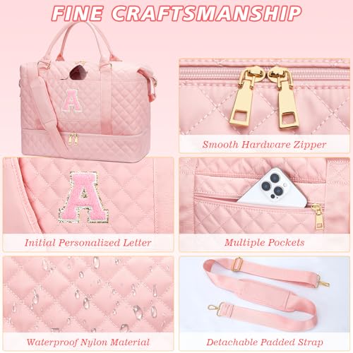 CLOUDWINGS Quilted Initial Duffle Bag