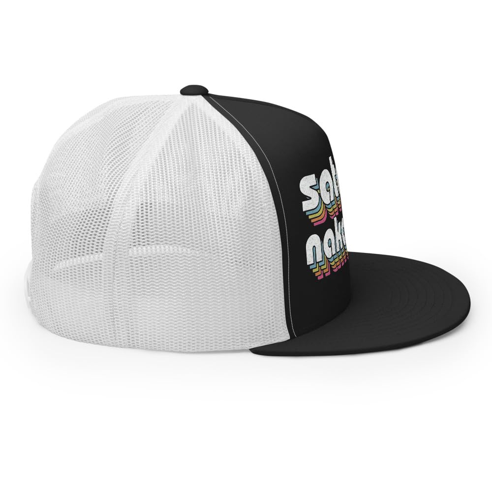 Czapka Satoshi Nakamoto - retro 70s Bitcoin Founder Design - Vintage Crypto Trucker Cap