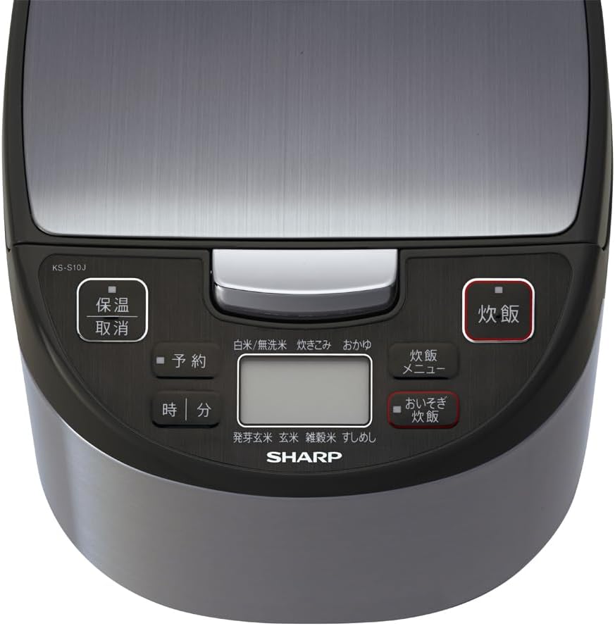 Sharp Rice Cooker 5.5 Cups Black Thick Pot Spherical Cooking Silver KS-S10J-S view 7